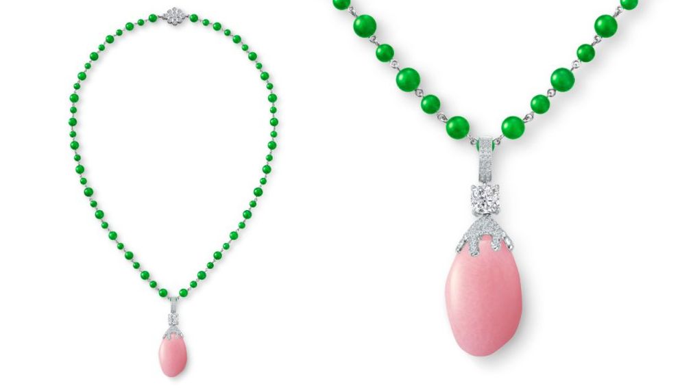 Украшения от бренда DeGem с розовым жемчугом конк Украшения от бренда DeGem с розовым жемчугом конк