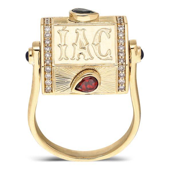 Кольцо Yari Whirl от ITA из 14-каратного желтого золота с драгоценными камнями