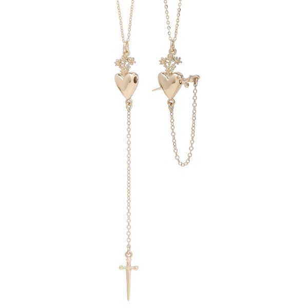 Подвеска Sacred Heart от Talon из 14-каратного желтого золота 