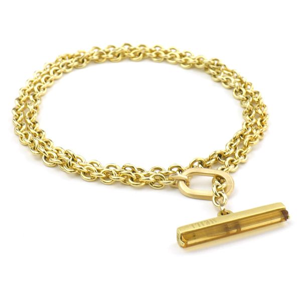 Браслет Pillars из желтого золота 18 карат с цитрином