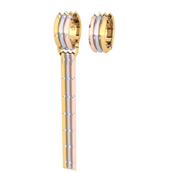 Серьги Fortune Triad из 18-каратного белого, желтого и розового золота с бриллиантами. Подвеска Fortune Triad из 18-каратного белого, желтого и розового золота с бриллиантами Серьги Fortune Triad из 18-каратного белого, желтого и розового золота с бриллиантами. Подвеска Fortune Triad из 18-каратного белого, желтого и розового золота с бриллиантами