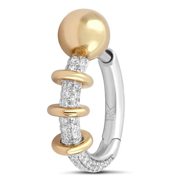 Серьга-кольцо Nano Punk из 14-каратного белого и желтого золота с бриллиантами Серьга-кольцо Nano Punk из 14-каратного белого и желтого золота с бриллиантами