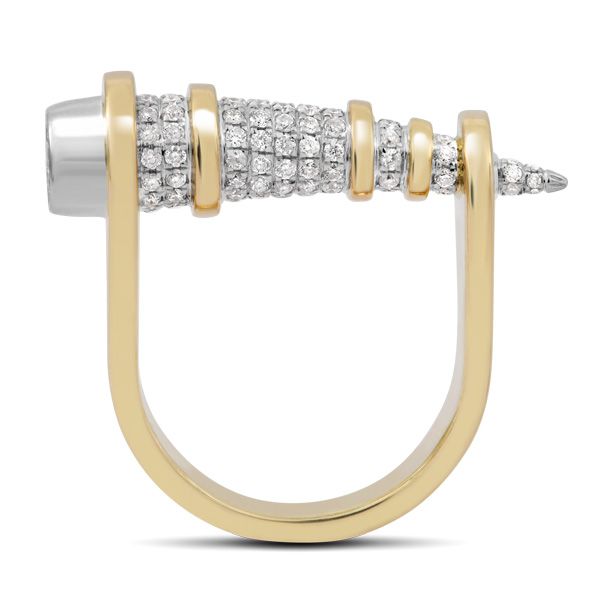 Кольцо Horn из 14-каратного желтого и белого золота с бриллиантами Кольцо Horn из 14-каратного желтого и белого золота с бриллиантами