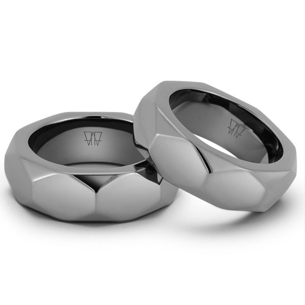 Кольца Quentin из стерлингового серебра и черного родия 