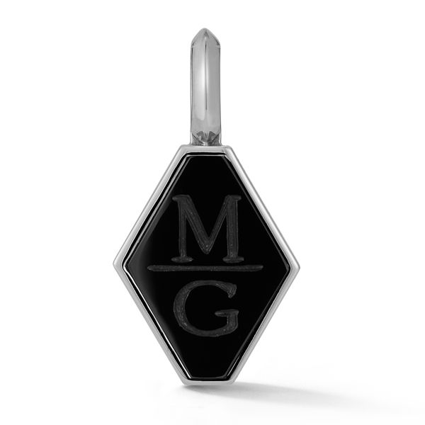 Подвеска Dora из стерлингового серебра и черного родия с черной шпинелью