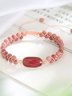 Браслет с родохрозитом