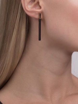 серьги с гагатом