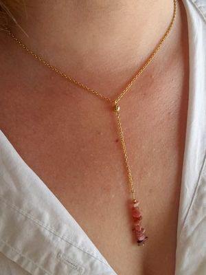 бусы с родохрозитом