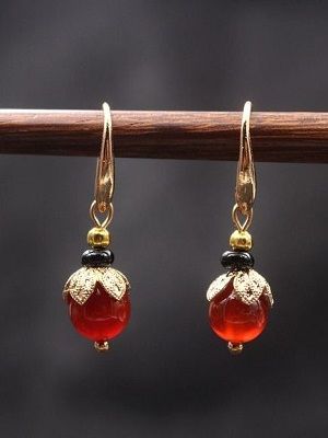 Серьги с гиацинтом