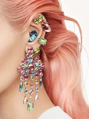 серьги с кристалами сваровски