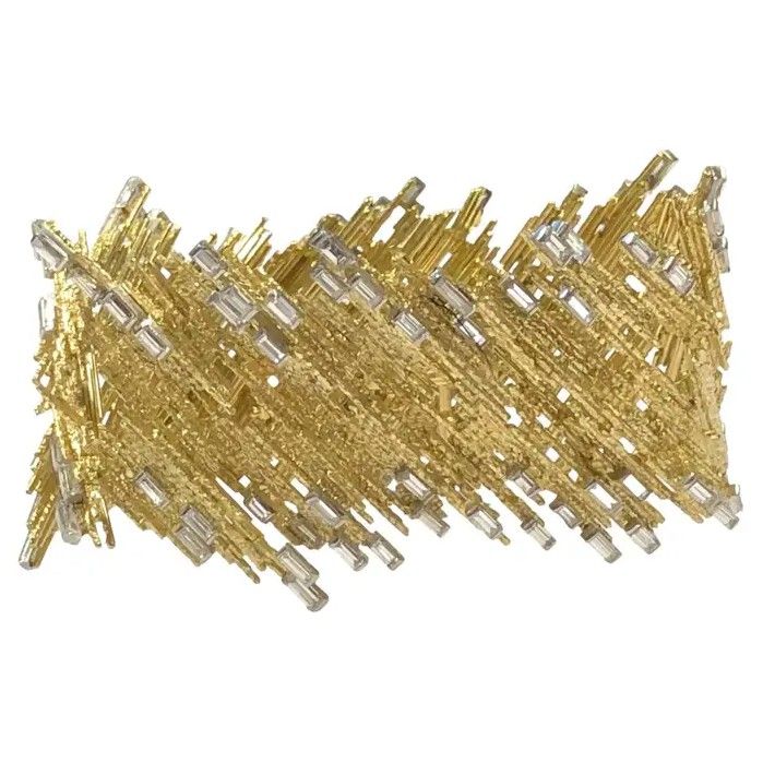 Браслет Эндрю Грима в стиле модерн из желтого золота и бриллиантов, 1960-е годы