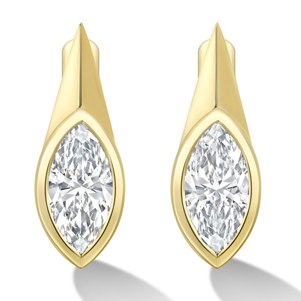 Серьги Ciele из желтого золота 18 карат с бриллиантами огранки маркиза Серьги Ciele из желтого золота 18 карат с бриллиантами огранки маркиза