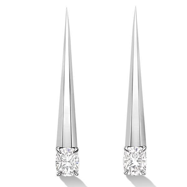 Серьги Spear Tip из 18-каратного белого золота с бриллиантами Серьги Spear Tip из 18-каратного белого золота с бриллиантами