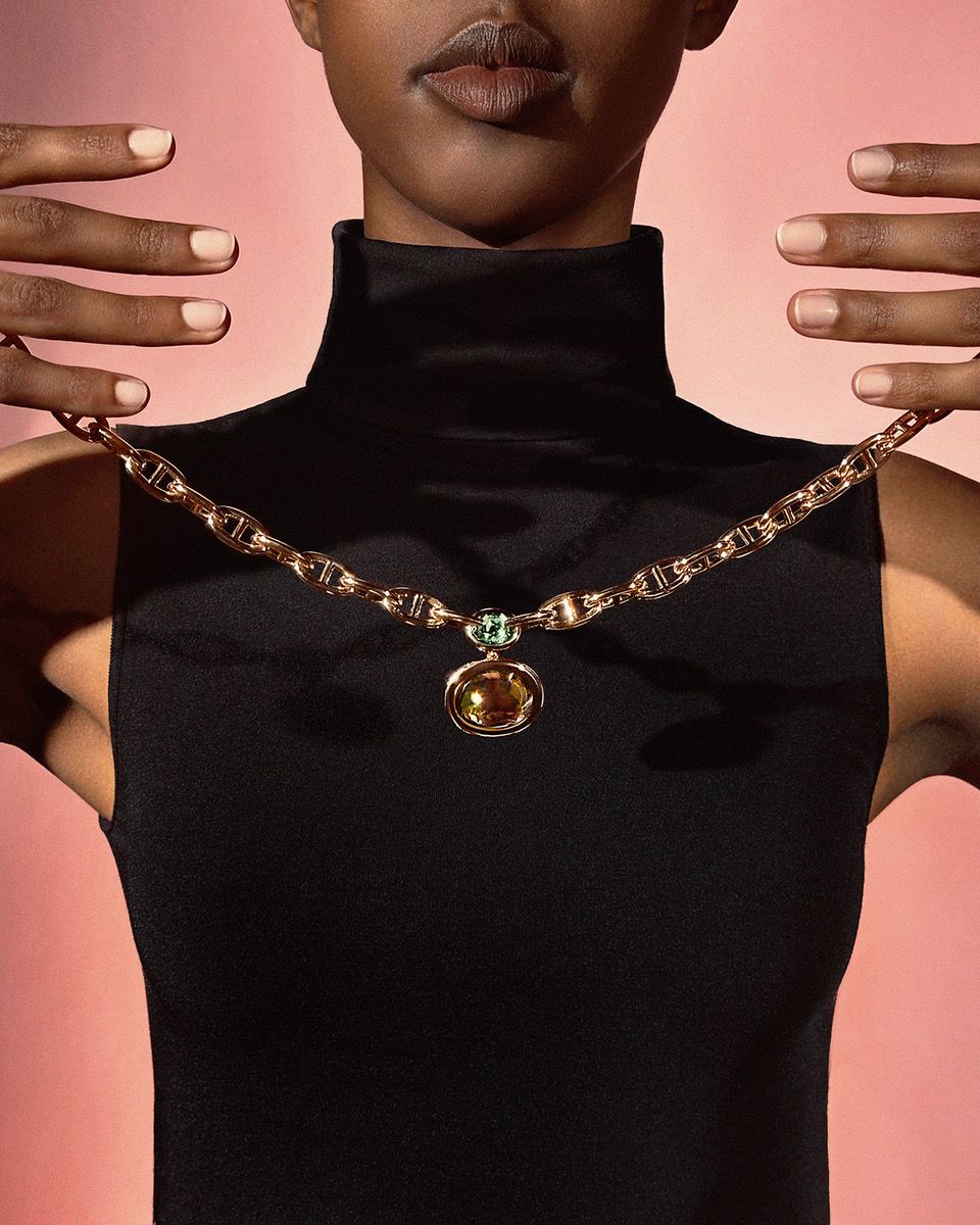 Колье Chaîne d'ancre из розового золота с турмалинами Колье Chaîne d'ancre из розового золота с турмалинами