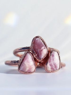 Кольцо с родохрозитом