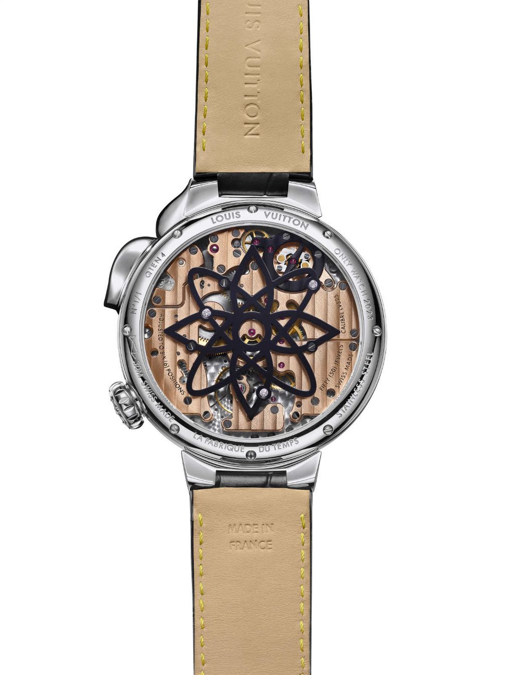 Задняя крышка часов Tambour Einstein Automata Only Watch 2023 от Louis Vuitton