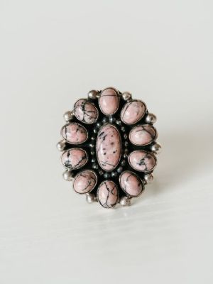 Кольцо с родонитом