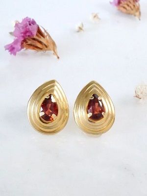 серьги с пиропом