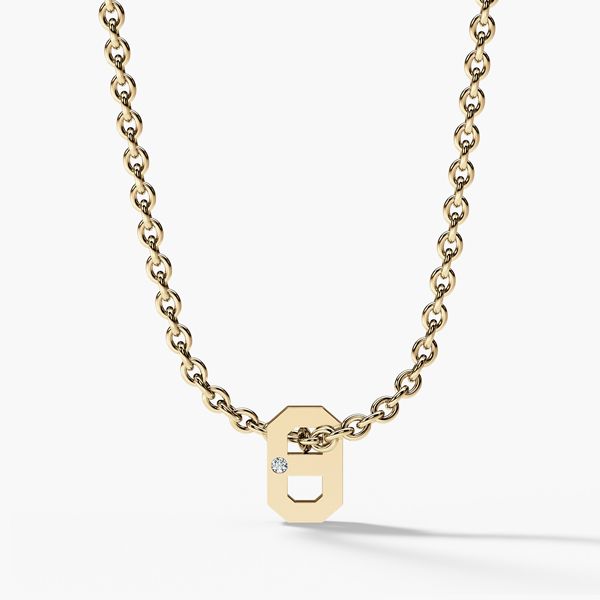 Подвеска Briggs с бриллиантом на цепочке из желтого золота 18 карат Подвеска Briggs с бриллиантом на цепочке из желтого золота 18 карат