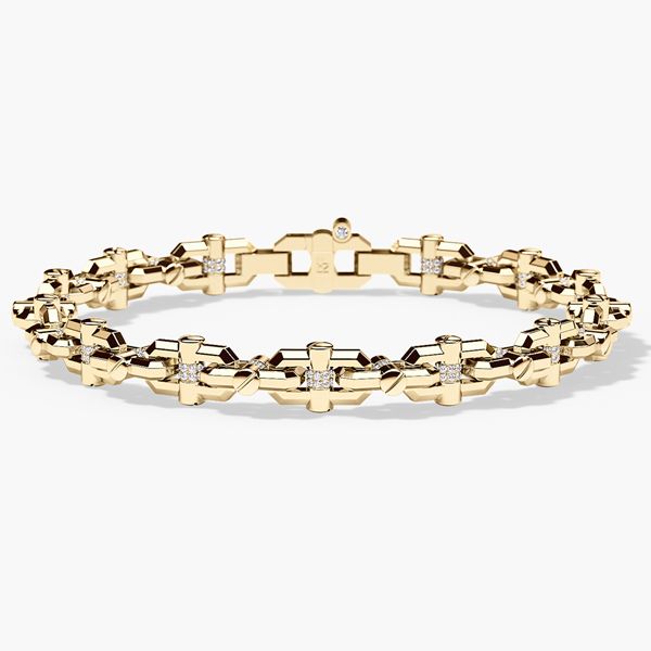 Браслет-цепочка Moss из желтого золота 18 карат с бриллиантами Браслет-цепочка Moss из желтого золота 18 карат с бриллиантами