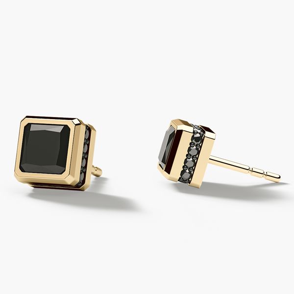 Серьги La Paz из желтого золота 18 карат с черными бриллиантами Серьги La Paz из желтого золота 18 карат с черными бриллиантами