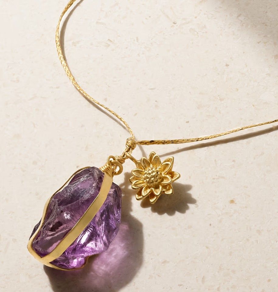 Колье от Pippa Small из 18-каратного золота с аметистом