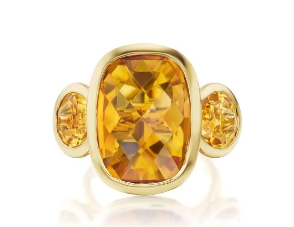 Кольцо с тремя цитринами от Serpentine Jewels