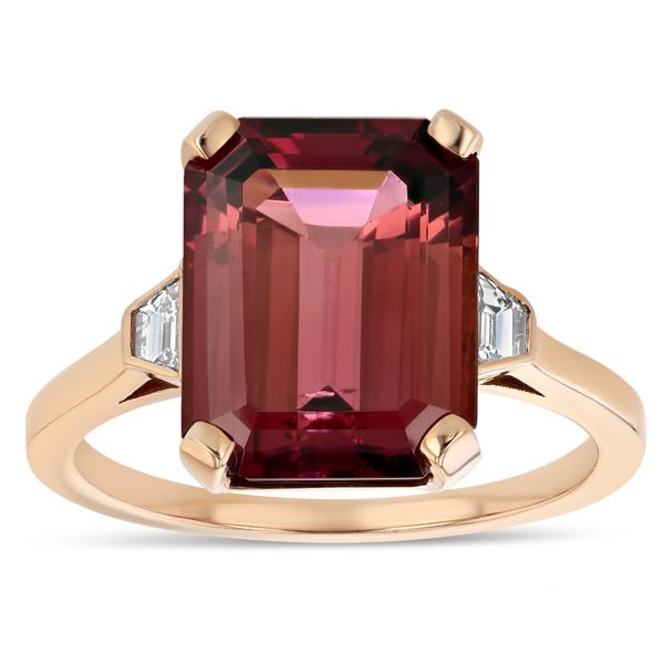Кольцо от Carl K. Gumpert из розового золота 14 карат с турмалином и бриллиантами Кольцо от Carl K. Gumpert из розового золота 14 карат с турмалином и бриллиантами