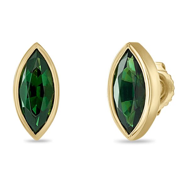 Серьги-гвоздики Athena от Emily Kuvin из желтого золота 18 карат с хромтурмалинами Серьги-гвоздики Athena от Emily Kuvin из желтого золота 18 карат с хромтурмалинами