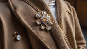 Броши на пальто: как грамотно носить и сочетать с одеждой Броши на пальто: как грамотно носить и сочетать с одеждой