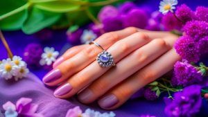 Какие кольца лучше выбирать к сиреневому маникюру