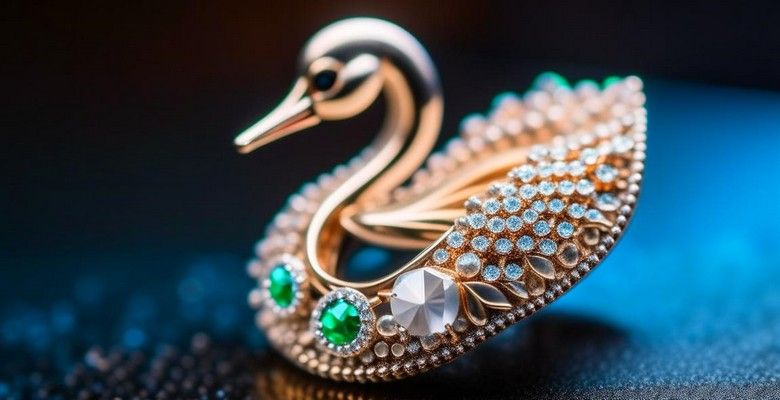 брошь-лебедь