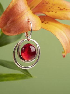 подвеска с рубином