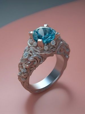 кольцо с сапфиром