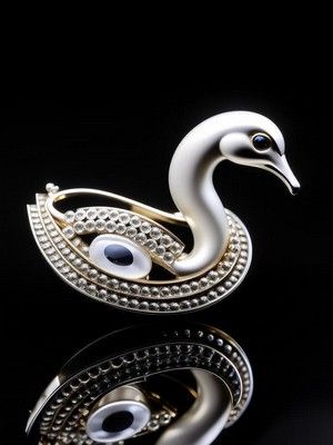 брошь-лебедь