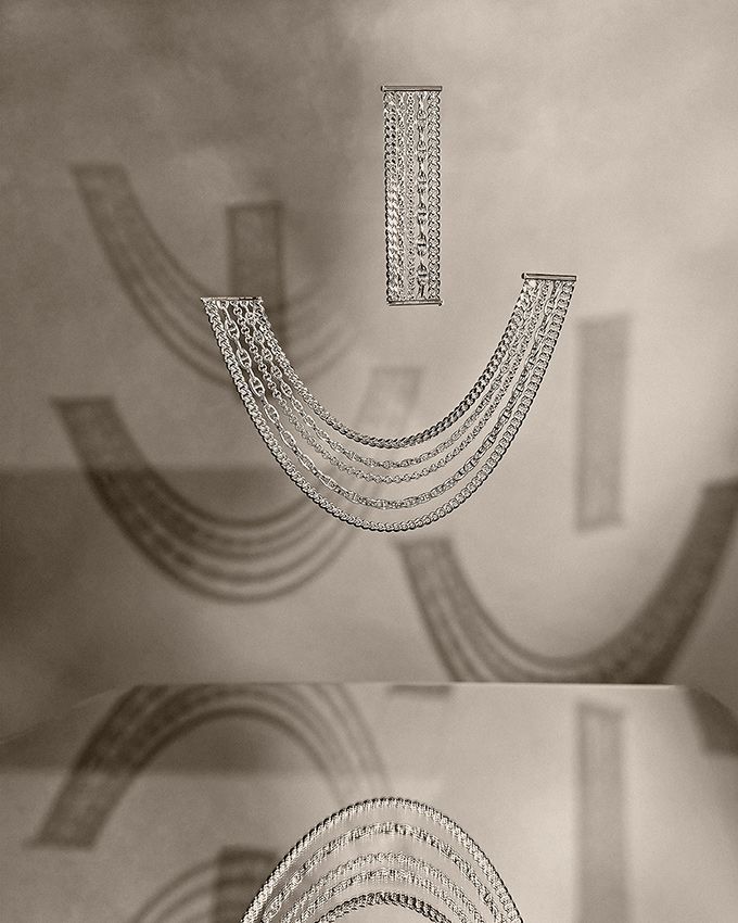 Колье и браслет Chaine d’ancre Multichaines из стерлингового серебра Колье и браслет Chaine d’ancre Multichaines из стерлингового серебра