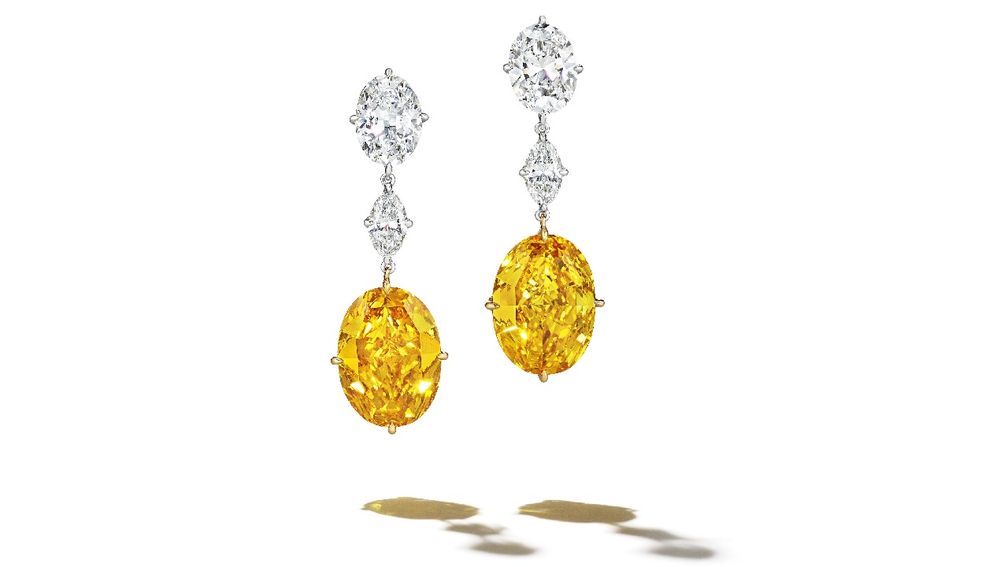 Серьги с желтыми бриллиантами выставлены за $ 12 млн на аукционе Christie’s