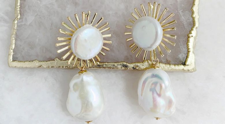 Серьги с барочным жемчугом