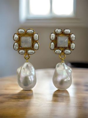 Серьги с барочным жемчугом