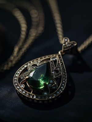 подвеска с драгоценным камнем