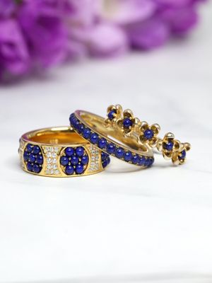 кольца с полудрагоценными камнями