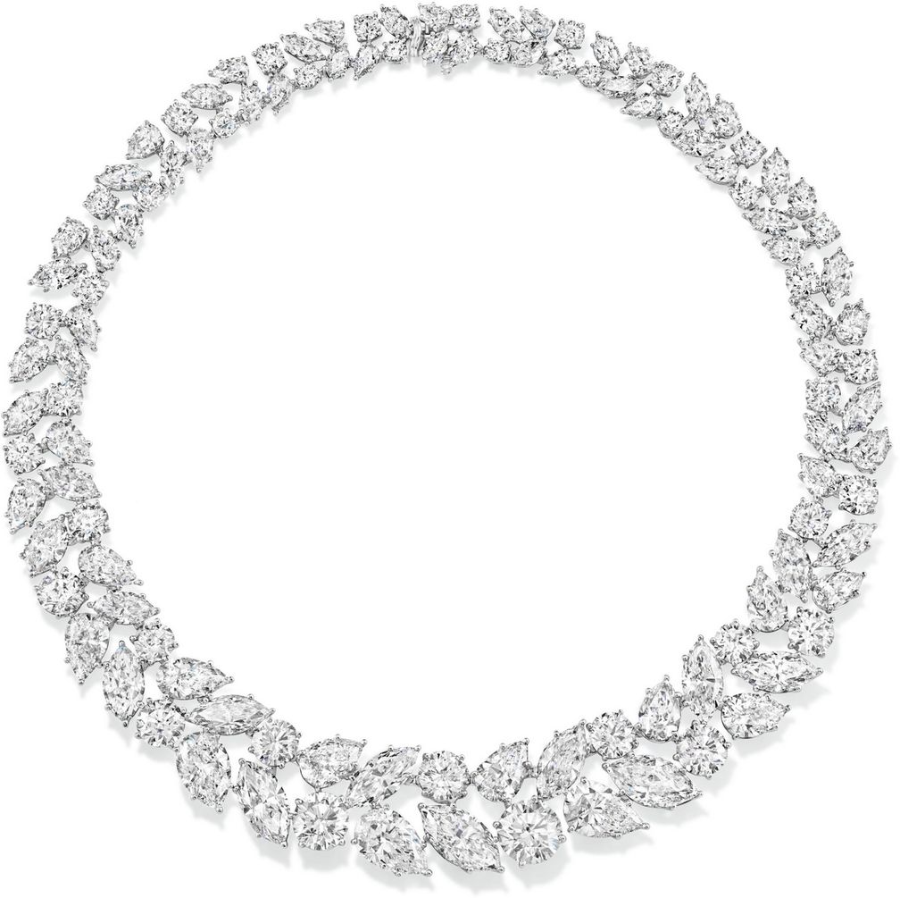 Бриллиантовое колье Winston Cluster Wreath от Harry Winston