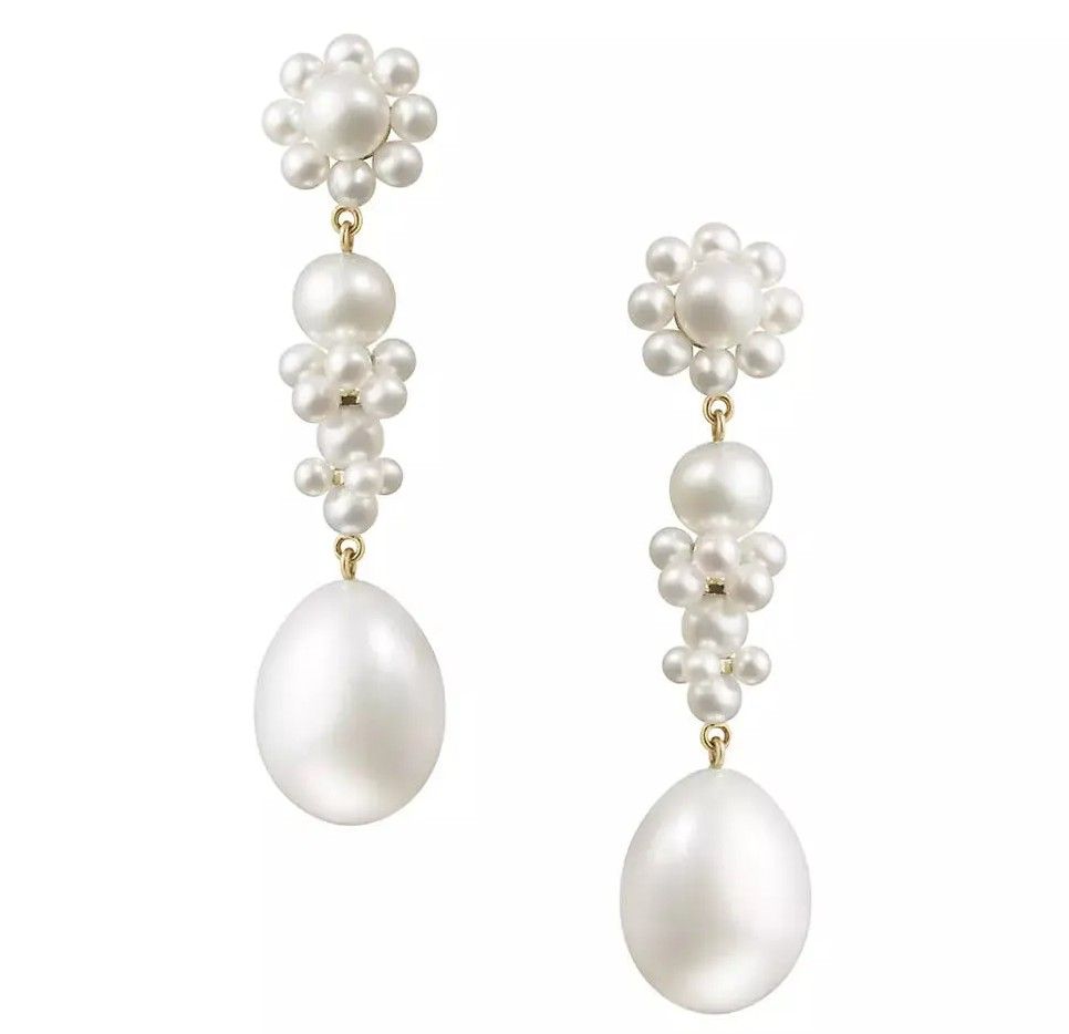 Серьги Bellis L'eau от Sophie Bille Brahe из 14-каратного золота и жемчуга Серьги Bellis L'eau от Sophie Bille Brahe из 14-каратного золота и жемчуга