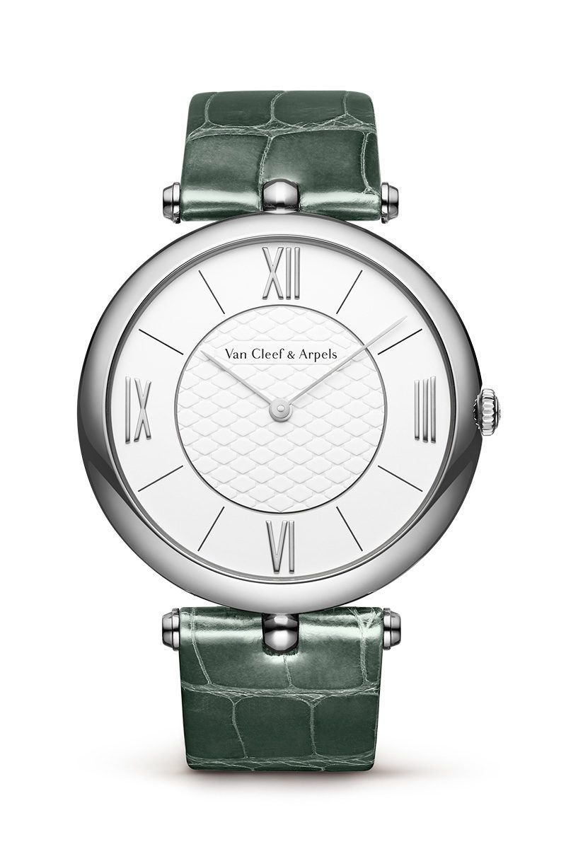 Часы Pierre Arpels от Van Cleef & Arpels, 38 мм, белое золото с бриллиантом