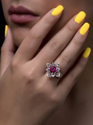 кольцо с рубином