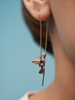 серьги с топазом