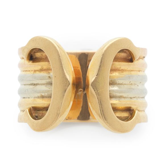 Открытый золотой браслет Double C от Cartier, около 1980 года