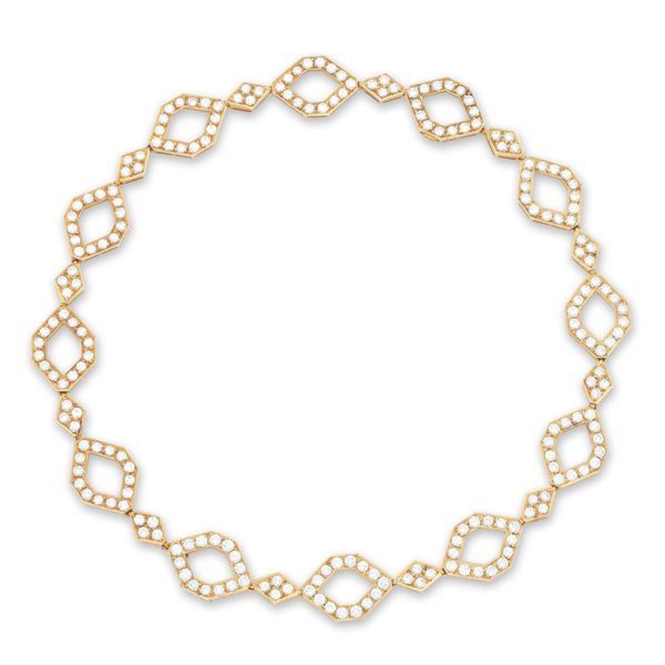 Колье Frohmann Frères из желтого золота с бриллиантами классической огранки