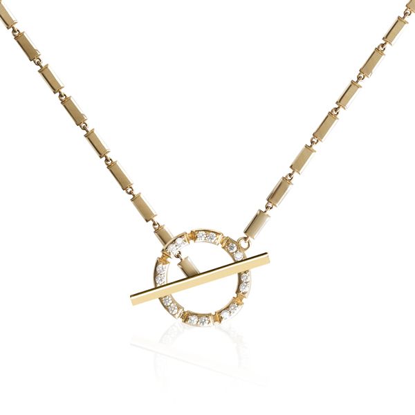 Колье Glimmer из желтого золота 18 карат с бриллиантами