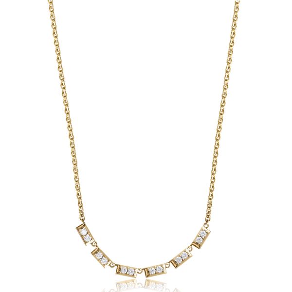 Колье Glimmer из желтого золота 18 карат с бриллиантами